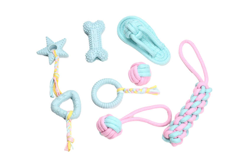 Puppy Teething Chew Toys & Dog Rope Toys for Aggressive Chewers | Safe & Durable | Set of 8
