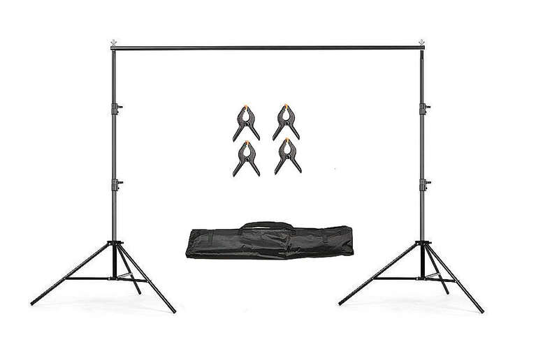 2.6x3m Photography Backdrop Stand Kit  Portable- Sturdy- and Easy Setup