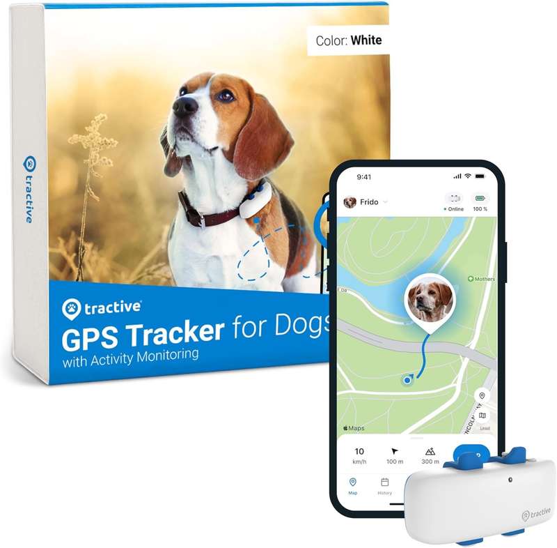 Tractive GPS Tracker for Dogs - Waterproof- Unlimited Range- Smart Pet Activity Tracker