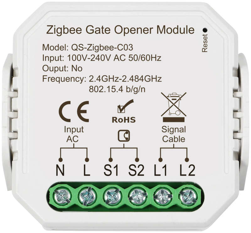 Tuya Zigbee Garage Door Controller (AC Powered)