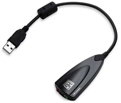 STEEL SOUND 5Hv2 Virtual 7.1 Channel USB External Sound Card with cord