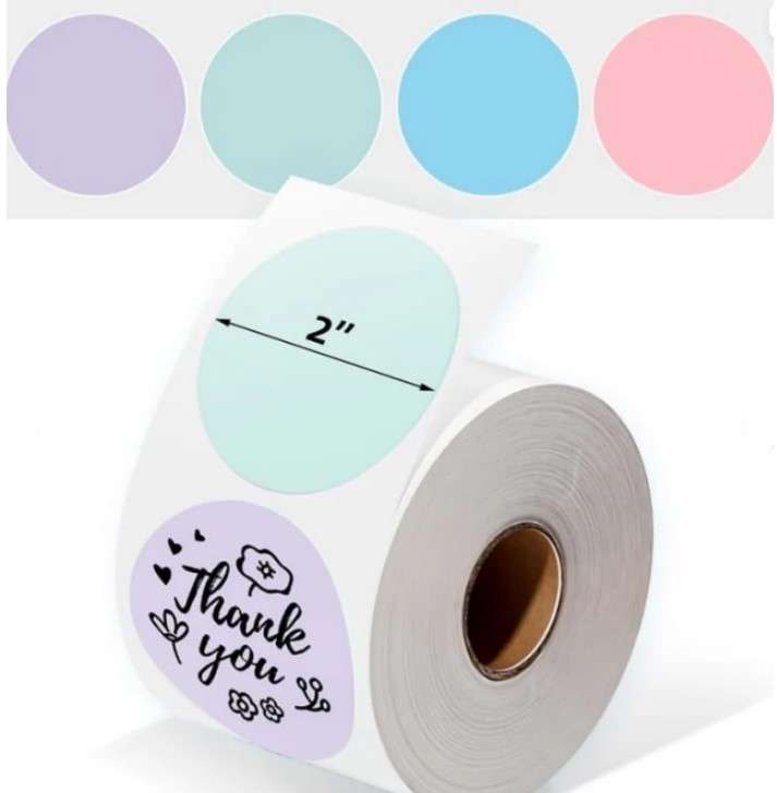 2 inch Thermal Labels - 400pc/roll- 4 colours