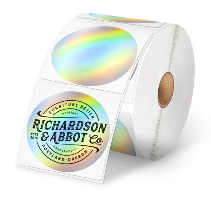 2 inch Thermal Labels - 400pc/roll- Silver Rainbow