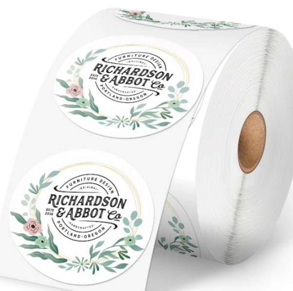 2 inch Thermal Labels - 500pc/roll- Floral