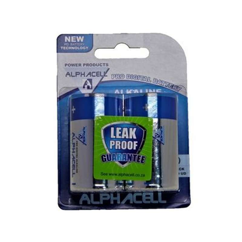 ALPHACELL D Alkaline Batteries LR20 2pc - CARDED