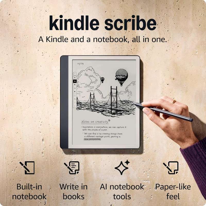 Amazon Kindle Scribe (32 GB) - Includes Premium Pen - Tungsten