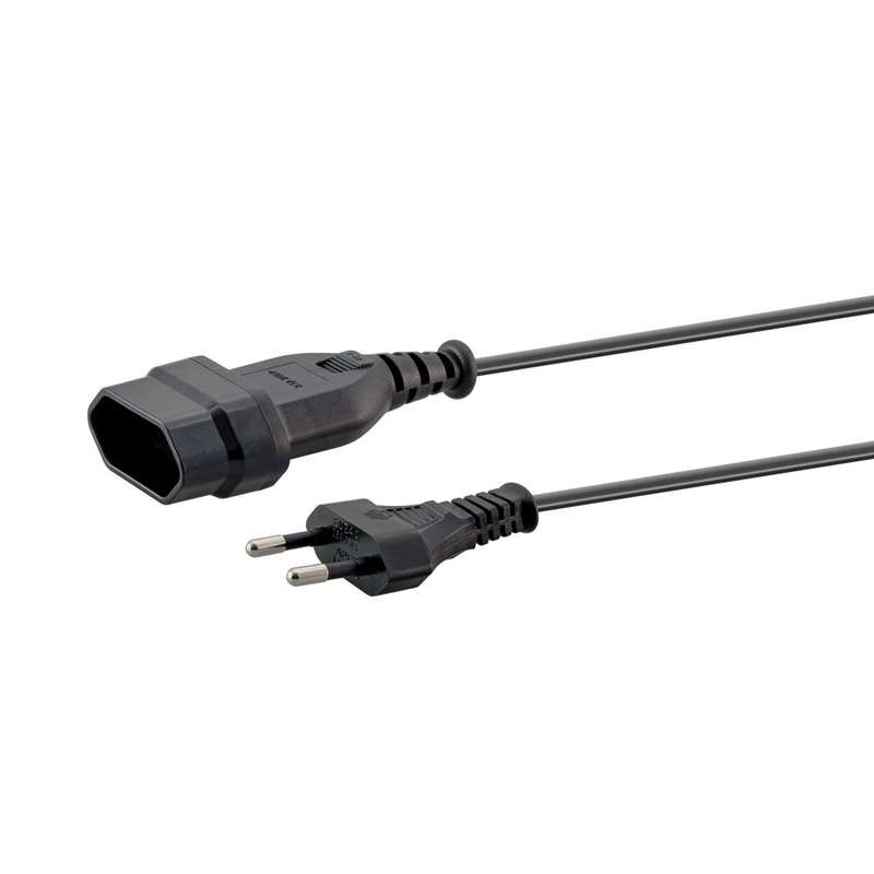 LinkQnet 1m 2-Pin Euro Plug to 2-Pin Euro Socket