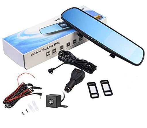 Rearview Mirror Dual Channel DVR Camera Recorder Dash Cam
