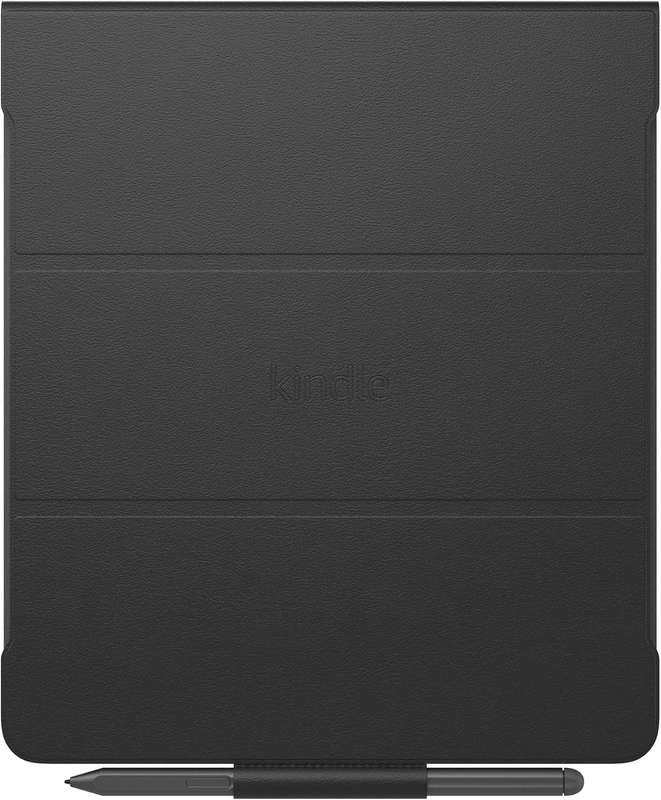 Amazon Kindle Scribe Leather Folio Cover with Magnetic Attach - Black