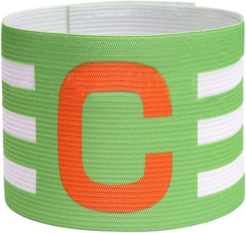 Striped Captain's Armband with Velcro Fastener - Available in Various Colours Green