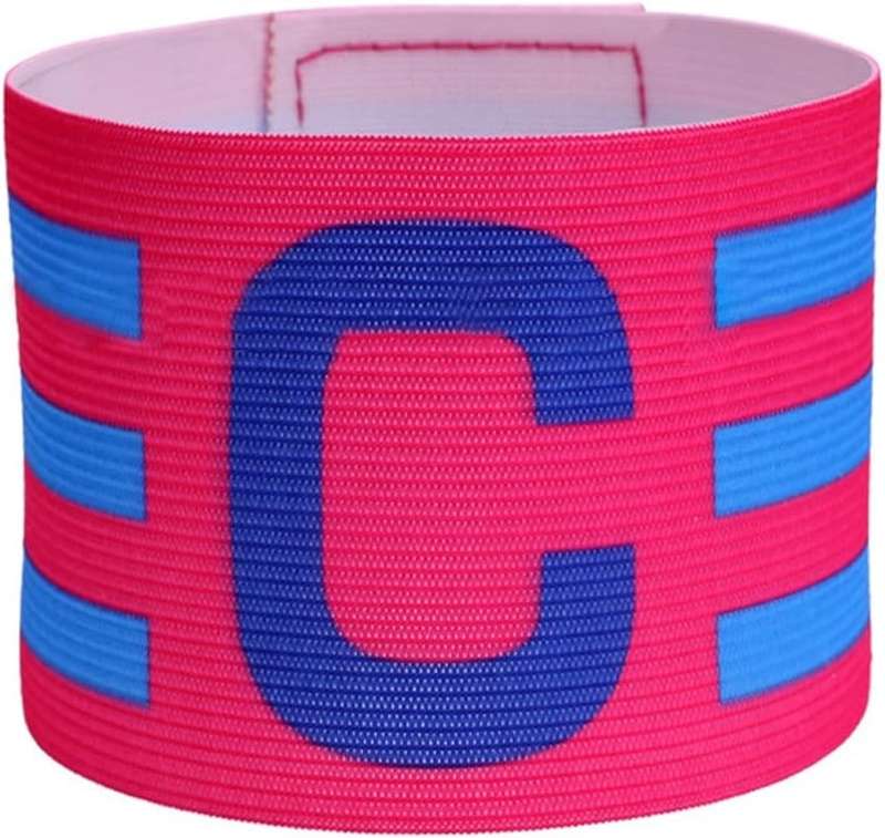 Striped Captain's Armband with Velcro Fastener - Available in Various Colours Pink