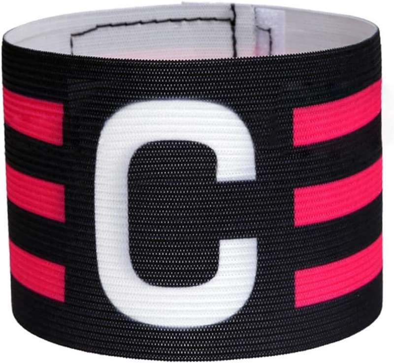 Striped Captain's Armband with Velcro Fastener - Available in Various Colours Black