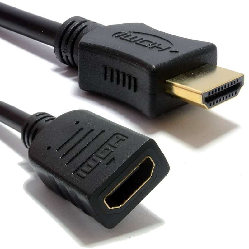 HDMI Male to Female Extension Cable - 27cm