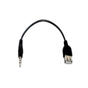 Unbranded STE004  3.5mm Stereo Male to USB Female Cable 10cm Long - Unbranded