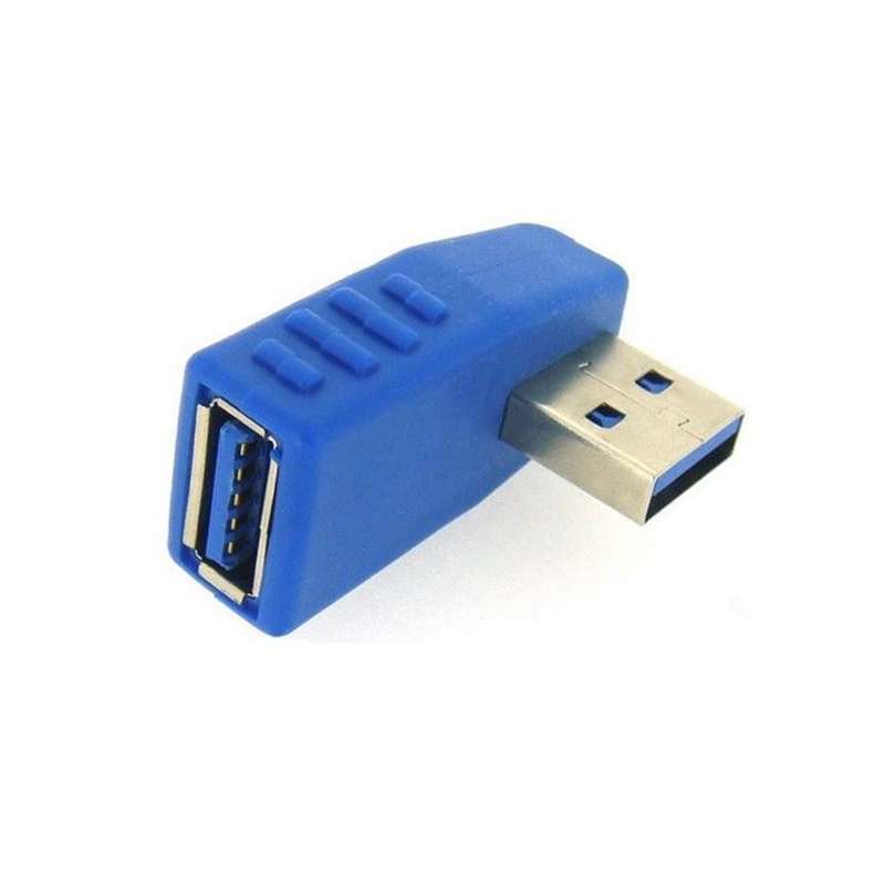 90 Degrees RIGHT Angled USB 3 Male to Female Adapter