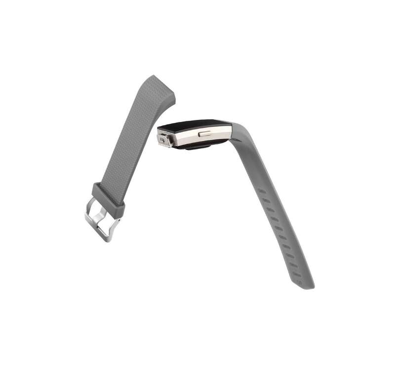 Fitbit Charge 2 Silicon Band - Adjustable Replacement Strap - Grey (Small)