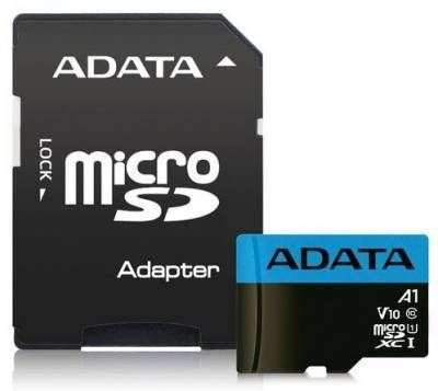 Adata AUSDH32GUICL10A1-RA1 Premier 32Gb miCro SDHC Memory Card with SD Adapter