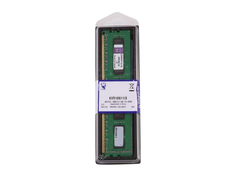 Kingston ValueRAM 8 GB 1600MHz DDR3 (PC3-12800) Non-ECC CL11 240 Pin DIMM Motherboard Memory  -