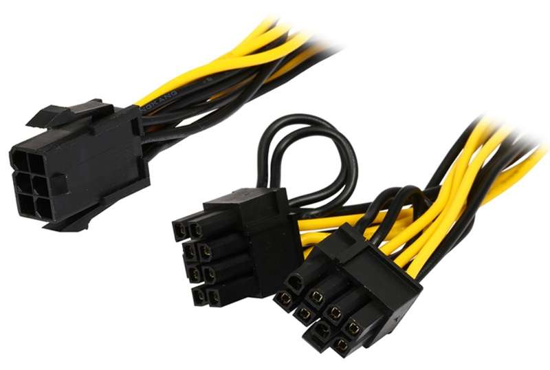 PCI Express Power Splitter Cable 6-pin to 2 x PCIe 8 (6+2) pin - 24g