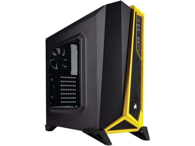 Corsair Carbide Series SPEC-ALPHA Mid-Tower Gaming Case, Black/Yellow - Corsair