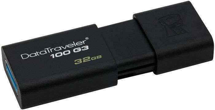 Kingston DT100G3/32GB 32GB Data Traveler 100 G3 USB 3.0 Gen 1 Flash Drive - Kingston