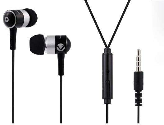 Volkano VSN202B  Stannic Series Black In ear Earphones with Mic - Volkano