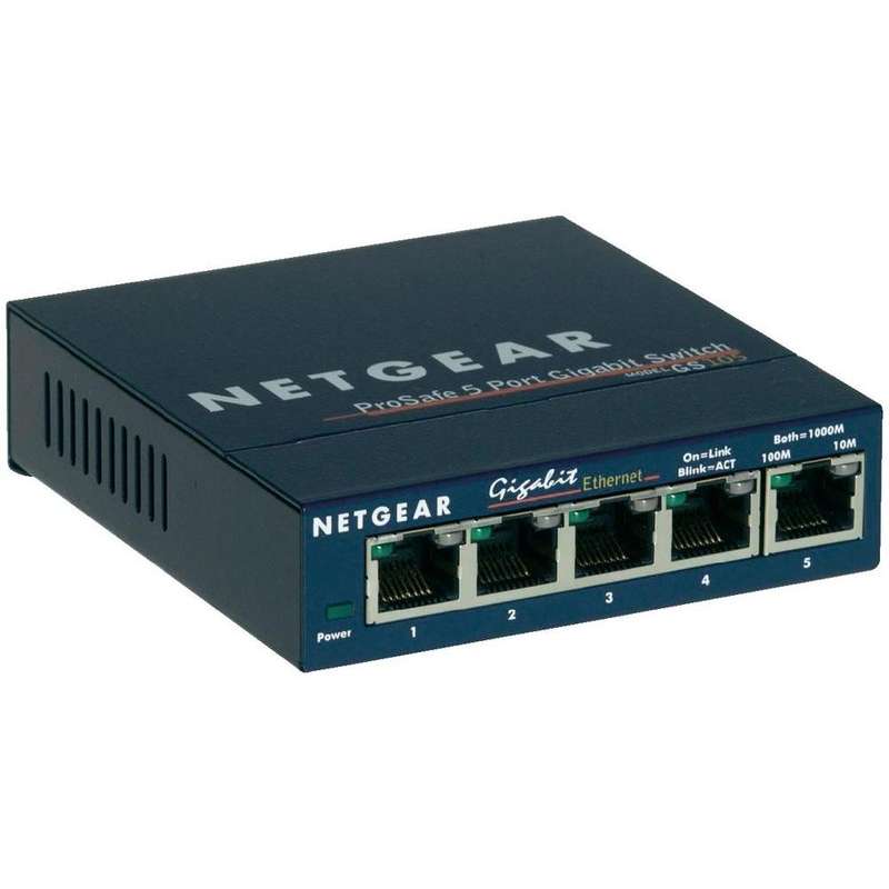 Netgear N.GS105GE 5 Port 10/100/1000 Gigabit Ethernet Switch - Netgear