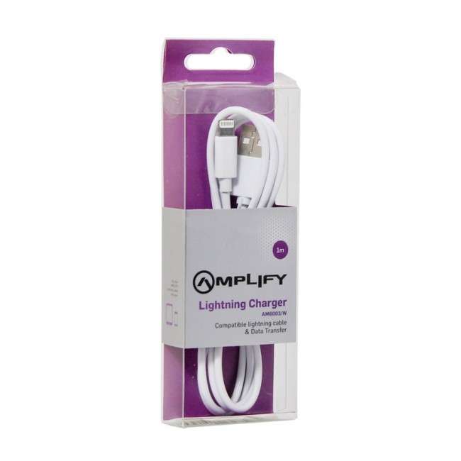 Amplify  AM6003/WT  USB to Lightning Cable for Apple iPhone 5 and Newer - Amplify