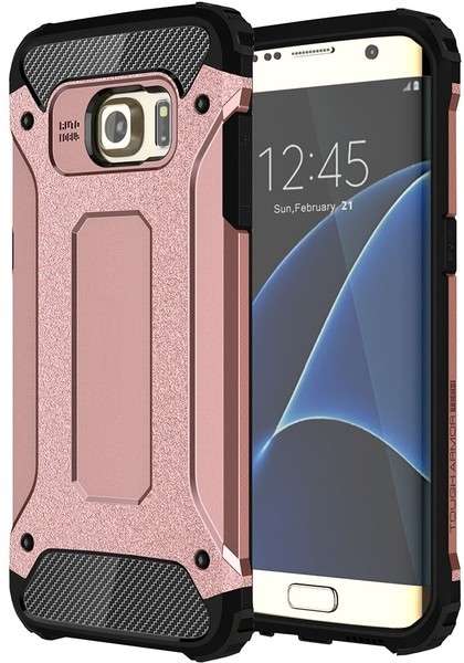 Tuff-Luv  C5_82  Tough Armour Case for Samsung Galaxy S7 Edge - Rose Gold - Tuff-Luv