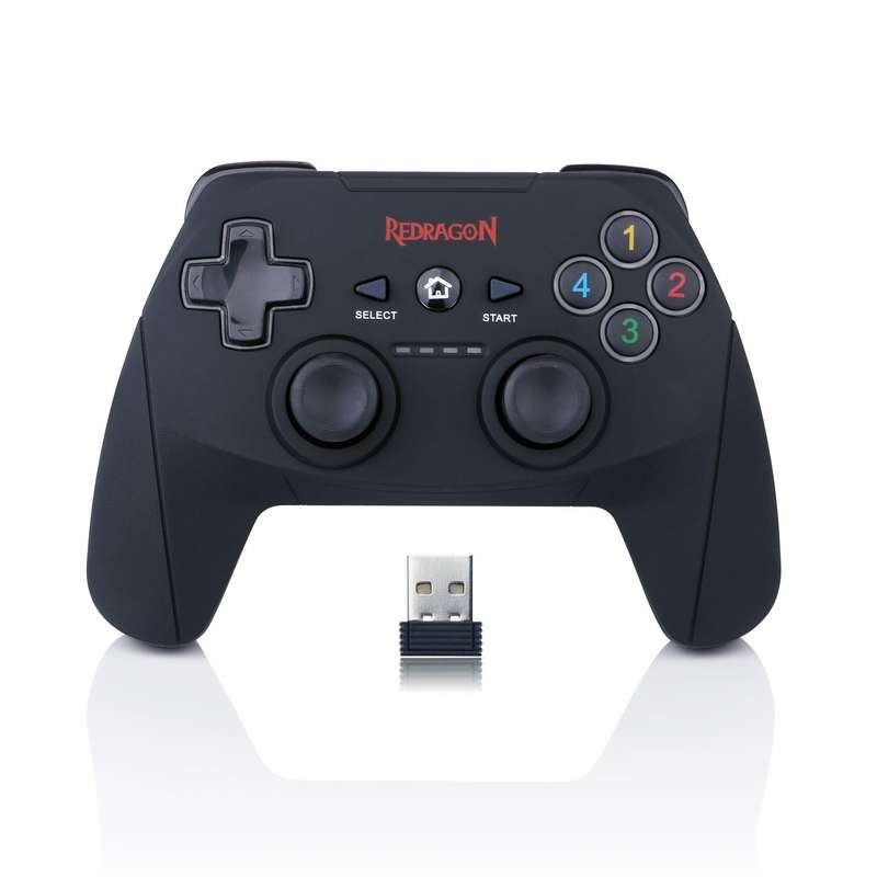 Redragon RD-G808 Harrow Wireless X/D-Input PC Controller - Black - Redragon
