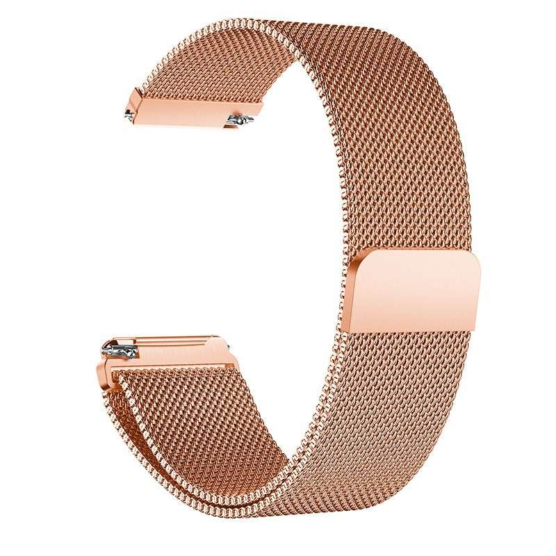 Fitbit Versa Magnetic Milanese Loop Stainless Steel Watch Band - Rose Gold