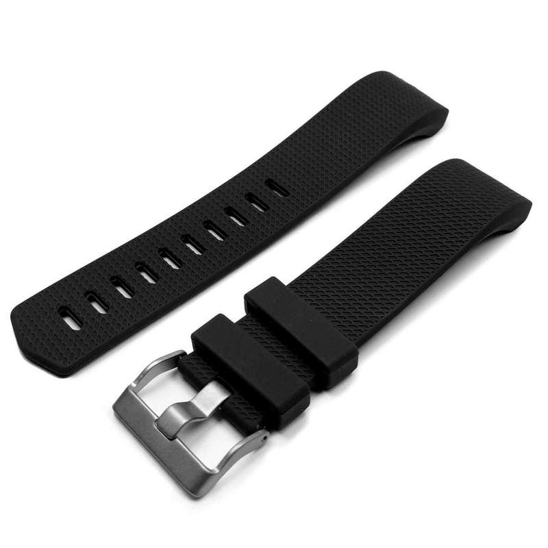 Tuff-Luv  C9_65  Silicone Strap for Fitbit Charge 2 - Black - Tuff-Luv