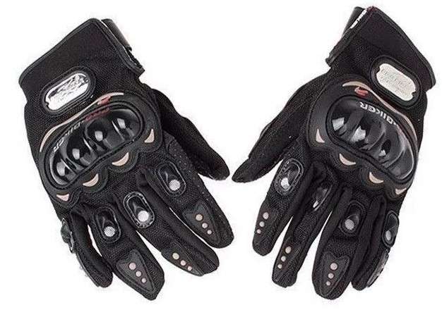 PRO-BIKER Moto Sport Racing Gloves - Black (Large)