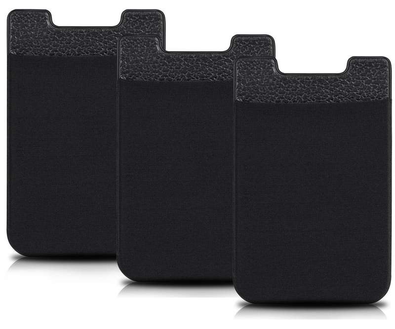 Credit Card Ultra-slim Self Adhesive Holder for Cellphones - 3 Pack