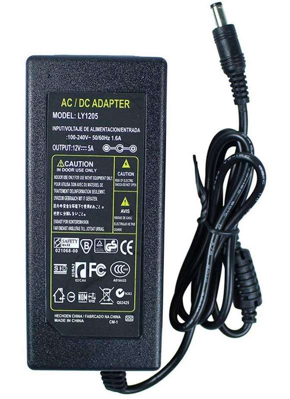 12V 5A 60W AC/DC Power Supply Adapter for 3528 5050 RGB LED Strip Light