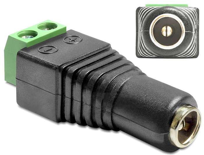 Delock DC 2.5 X 5.5mm F Terminal Block (65485)