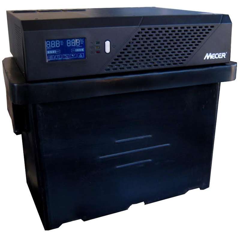 Mecer 1200VA Inverter + 100AH Battery (4 HOUR BATTERY LIFE) KIT - 720W - Mecer No 100AH Deep Cycle