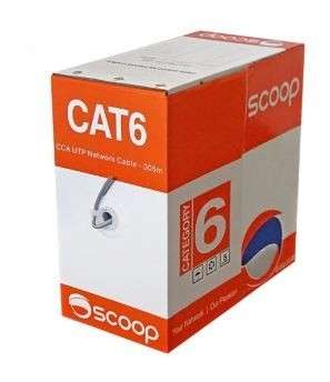 Scoop UTP-6305C 305m Box Cat6 CCA UTP Cable - Scoop