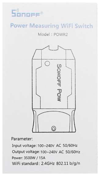 Sonoff POW REV 2 WiFi Smart Switch with Power Consumption Measurement (compatible with Google