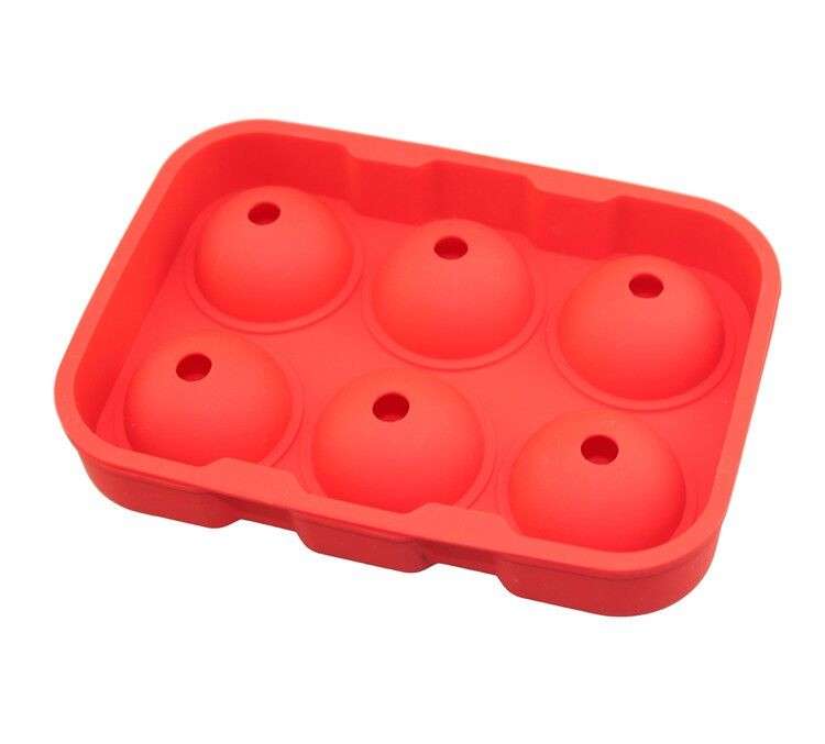 Gin Tribe J8_37 - 6 Giant Ball Boulders for Gin Ice Ball Tray - Red - Gin Tribe