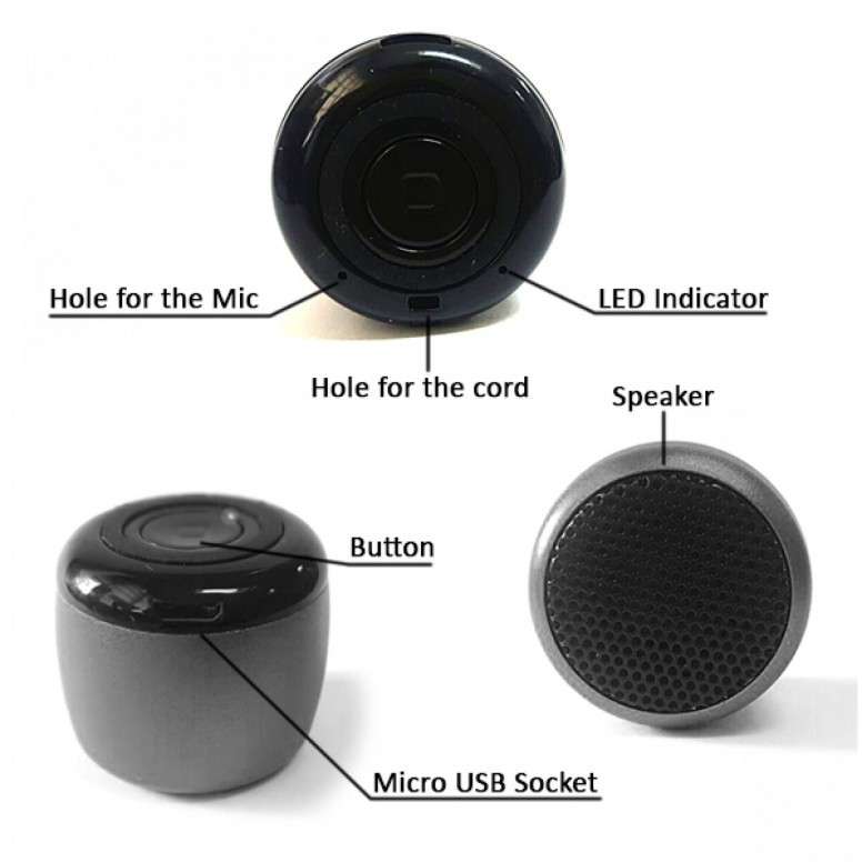 Nano Mini Bluetooth Speaker-Black