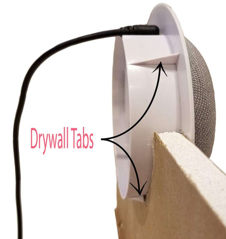 Mount Genie Simple Built-in Wall or Ceiling Mount for Google Home Mini
