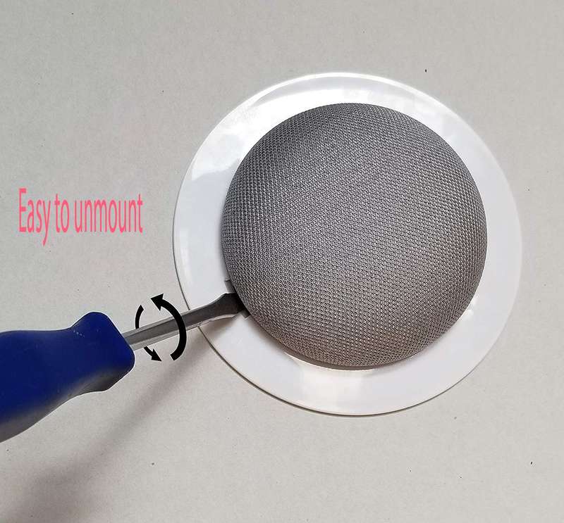 Mount Genie Simple Built-in Wall or Ceiling Mount for Google Home Mini