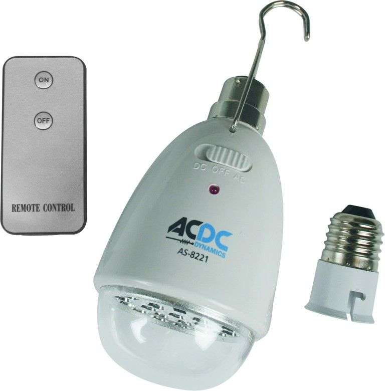 ACDC AS-8221 230VAC 22 LED Rechargeable Lamp B22  C/W E27 LHA and Remote