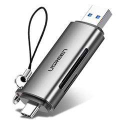 Ugreen USBC 3.1 Multi-Card Reader W/USB A - Grey