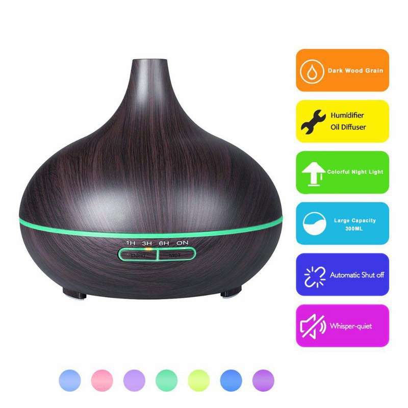 Aromatherapy Diffuser Electric Air Humidifier - Ebony