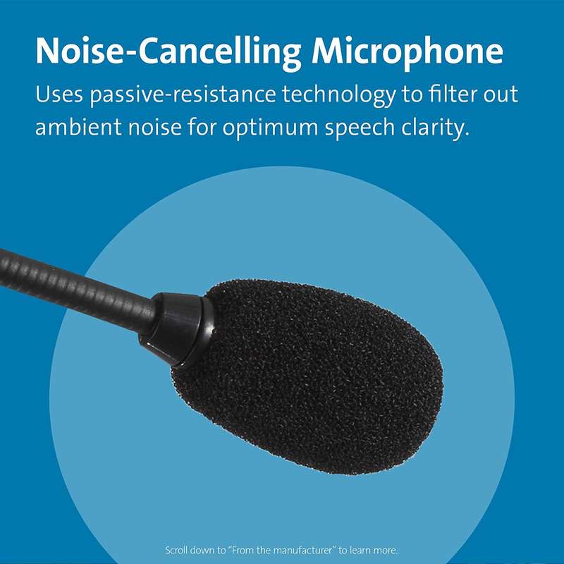 Kensington USB-C Dual Headset Headphones for Call Centre with Microphone - Black