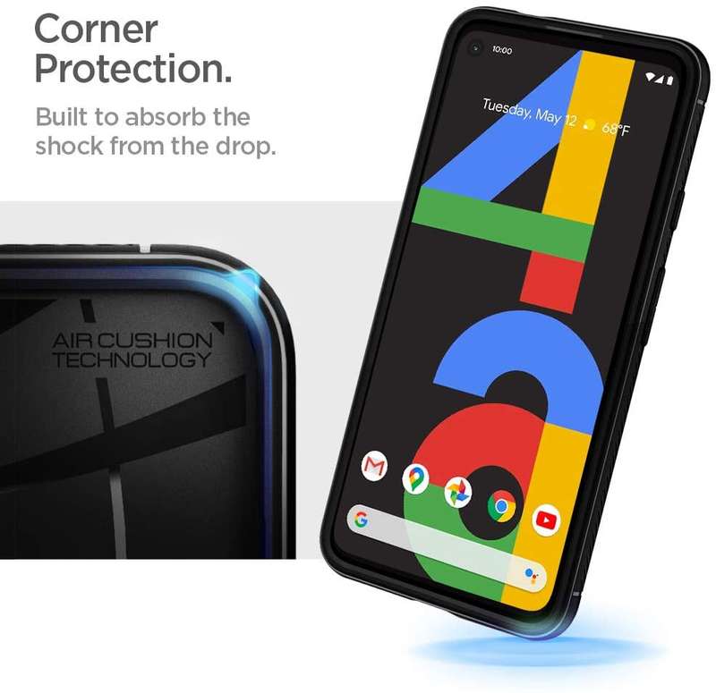 Spigen Rugged Armor Designed for Pixel 4a 5G Case (2020) - Matte Black