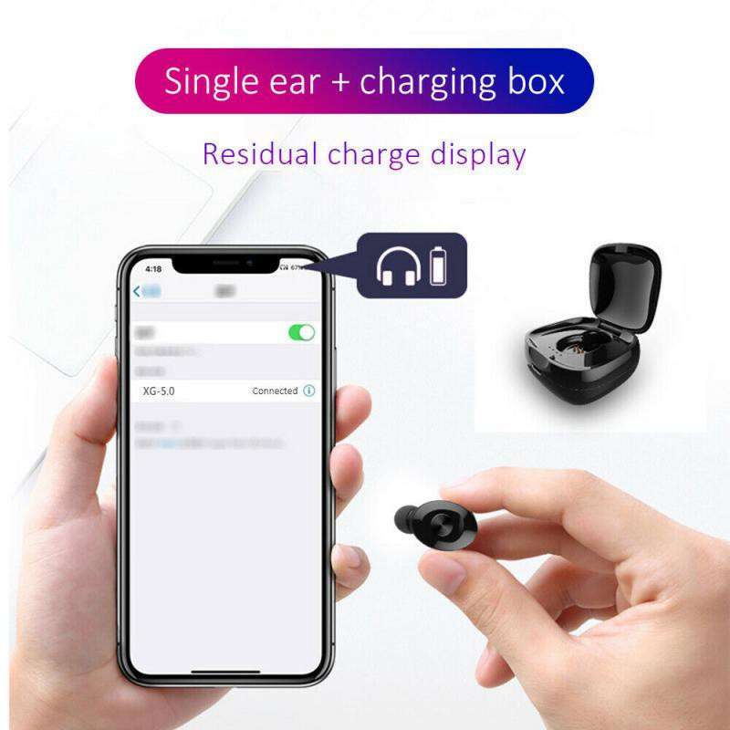 XG8 Bluetooth 5.0 Wireless Earbuds with Wireless Charging Case - Baby Pink