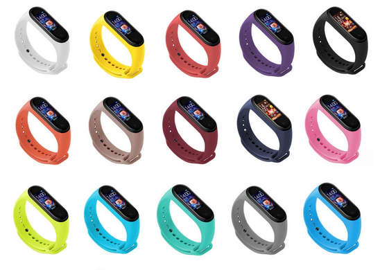 Replacement Silicone Strap for Xiaomi Mi 4 Smart Band - Black